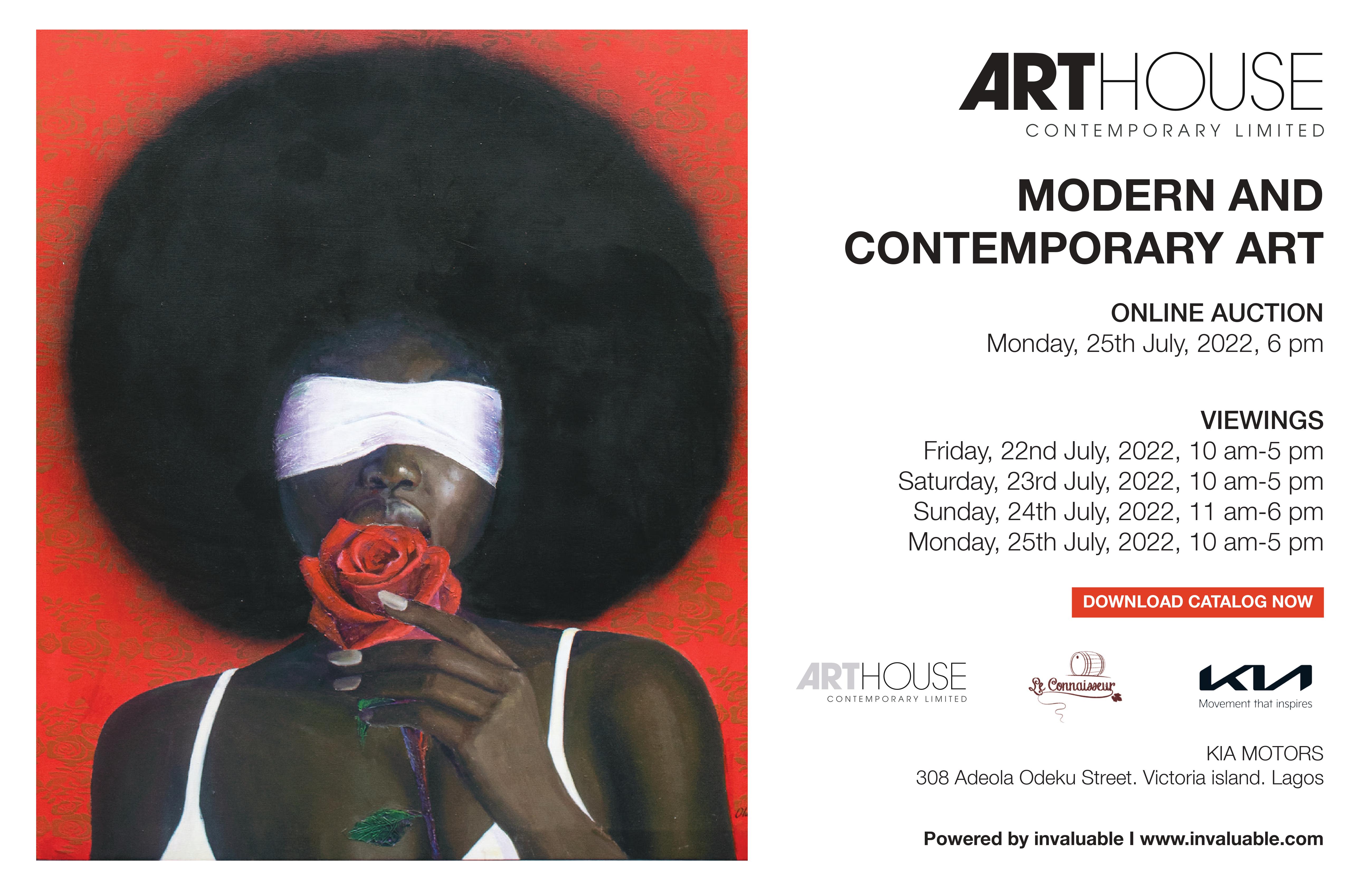 Modern and Contemporary Art Online Auction - Monday, 25th July, 2022, 6 pm